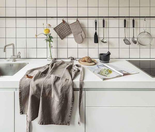 Ofenhandschuh Havana Dark Taupe Baumwolle Topfhandschuh Topflappen 18x32cm