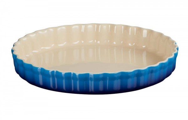 Le Creuset Tarte-Form Steinzeug Azure Blau 28cm