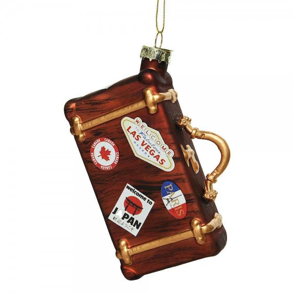 Christbaumschmuck Koffer Reisegepäck Echt Glas Christbaumanhänger Weihnachten