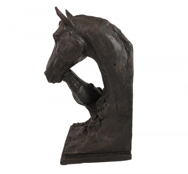 Buchstütze Pferd mit Fohlen 2 Stück Buchständer Kunstguss Antik-Stil