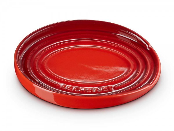 Le Creuset Kochlöffelablage Oval Kochlöffelhalter Steinzeug Kirschrot