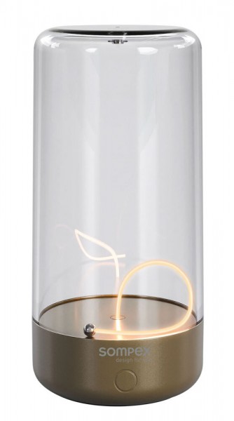 Sompex PULSE Akku LED Tischleuchte Magnetfilament Gold