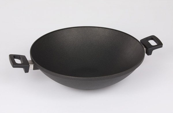 Woll Wokpfanne Nowo Wok Titanium Induktion Aluguss mit Glasdeckel 32 cm