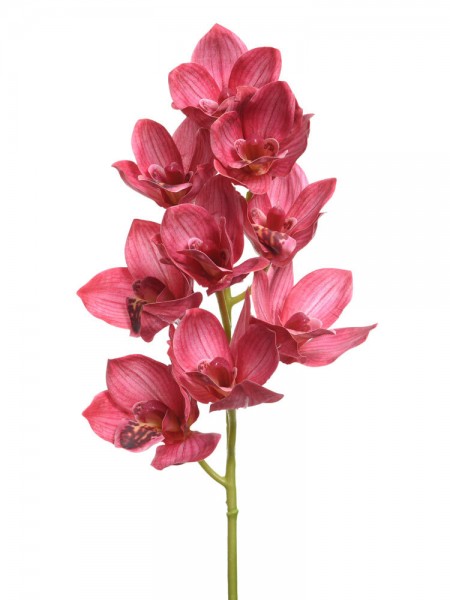 Künstlicher Orchideen Zweig Fuchsia Kunstblume 71cm