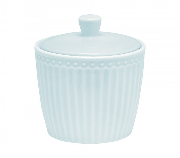 Greengate Zuckerdose Alice Pale Blue Steingut Blau