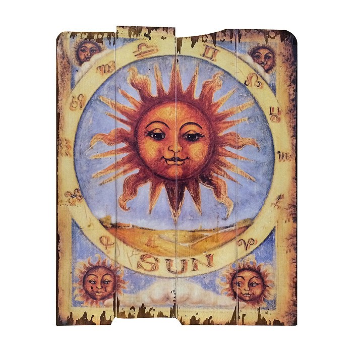Nostalgisches Dekoschild Sonne Holzschild 50x40cm Nostalgisches Dekoschild Sonne Holzschild 50x40cm