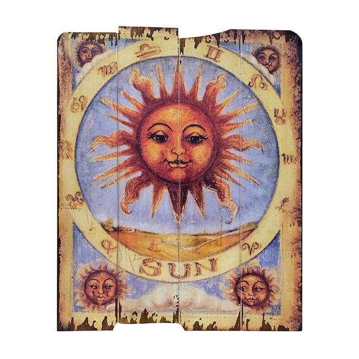 Nostalgisches Dekoschild Sonne Holzschild 50x40cm