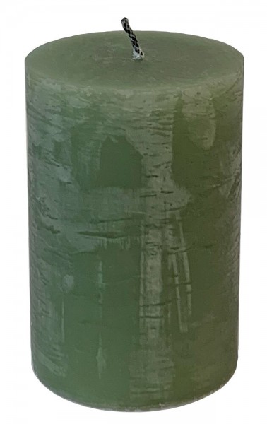 Outdoor Kerze Salbei Grün Dicker Docht Rustic Stumpenkerze Premium 10 x 15 cm