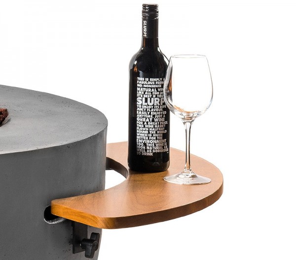 Happy Cocooning Seitentische Holz Ablage für Feuertisch Bowl Rund