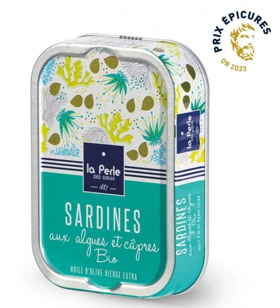 La Perle des Dieux Sardinen mit Algen und Kapern - Dose 115 g