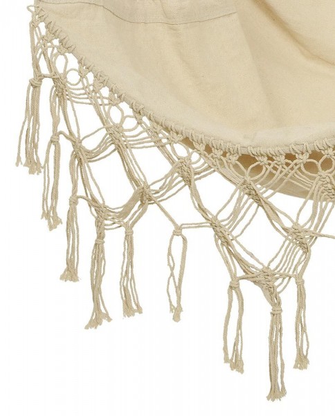 Hängesessel Ibiza Fransen Hängestuhl Beige Natur Boho Style Hippie Outdoor Camping