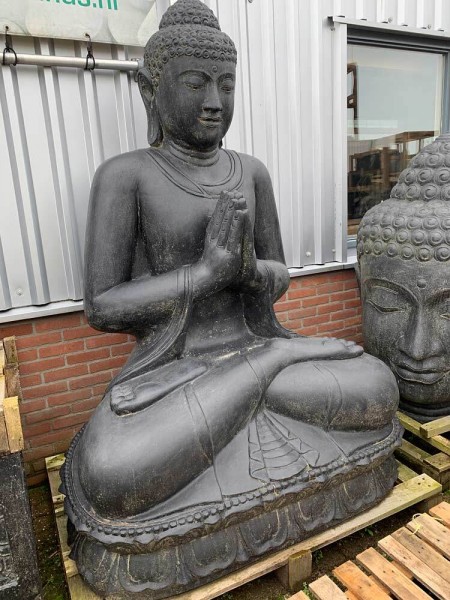 Buddha Figur XXL 150 cm Groß Sitzend Gruß Frostfest Garten Statue