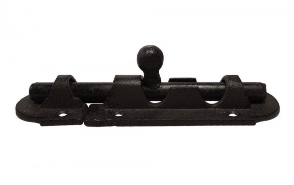 Rustikaler Türriegel Schlossriegel Schieberiegel Gusseisen Schwarz Antik-Stil 19,5cm