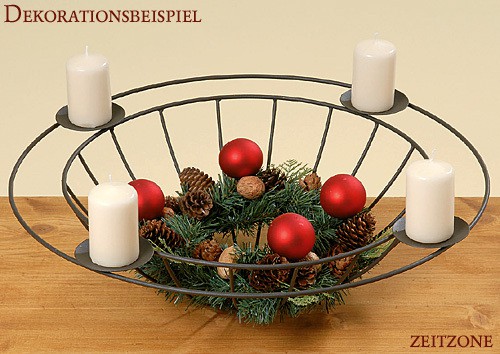 Kerzenständer Adventskranz Weihnachten Eisen Landhaus |Kerzenständer |Kerzen & Kerzenhalter |Wohnen |ZEITZONE Shop