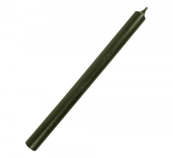 Stabkerze Oliv Grün Durchgefärbt 28 cm Lang Tropffrei Premium