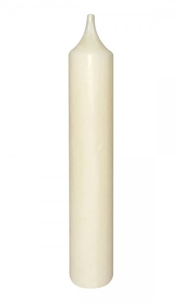 Spitzkerzen Elfenbein Stabkerzen Weiß 6 Stück Echtwachs 12cm - 4 Std Brenndauer