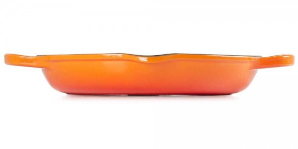 Le Creuset Grillpfanne Signature Rund mit 2 Griffen Gusseisen Ofenrot 25cm