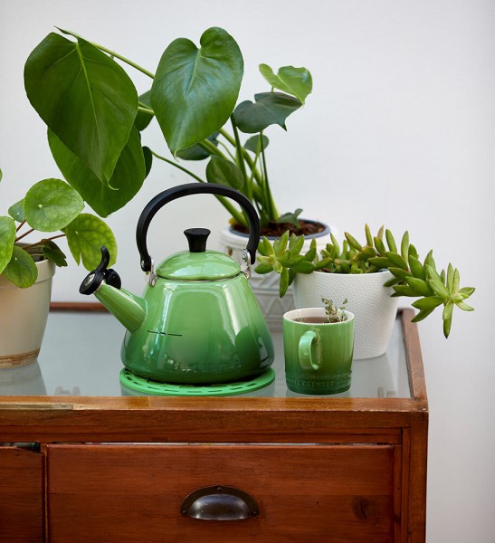 Le Creuset Silikon Untersetzer Tradition Rund Bamboo Green 20cm
