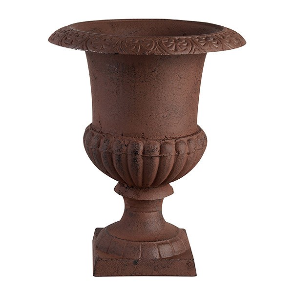 Französische Louvre Vase Amphore Gusseisen Schwer Antik-Stil Braun 20cm