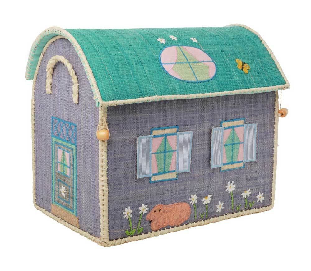 Rice Spielzeugkorb Haus Klein Spielzeugkiste für Kinder Häuser