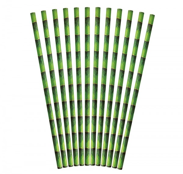 Papierstrohhalme Bambus Trinkhalme Papier 24 Stück Plastikfrei Kompostierbar