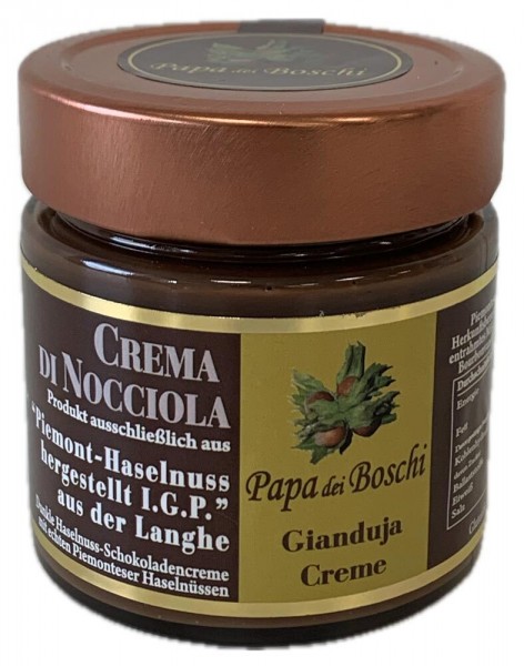 Papa dei Boschi Gianduja Creme Schoko Haselnusscreme Piemont