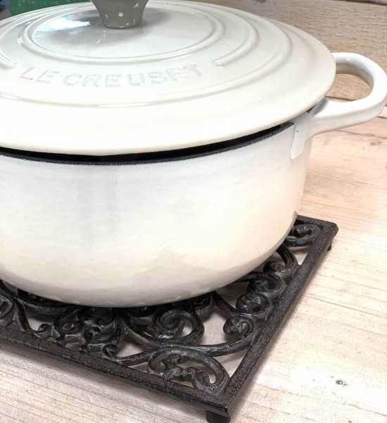 Topfuntersetzer Metall Rechteckig Untersetzer Retro Gusseisen Antik-Stil 17 cm