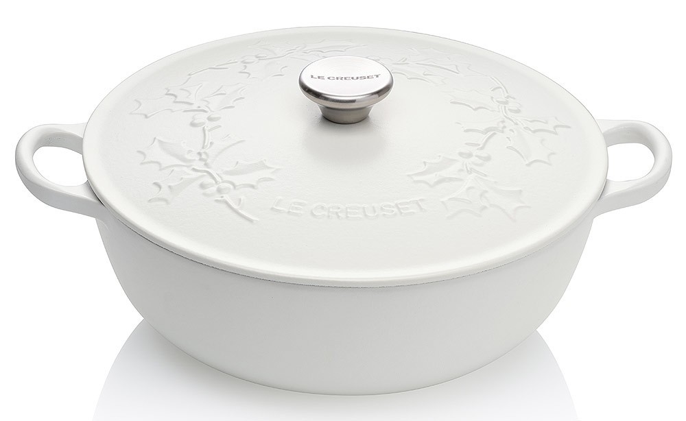 Le Creuset Bräter Holly Rund Gusseisen Cotton 26cm