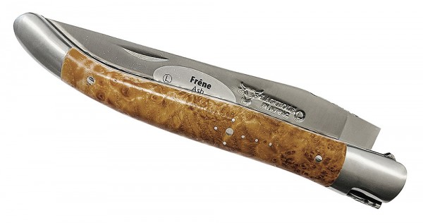 Laguiole en Aubrac Taschenmesser Spezialfliege guillochierte Platine Esche 12 cm