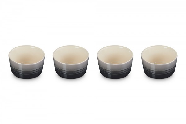 Le Creuset Förmchen 4er-Set Steinzeug Flint Grau 100ml