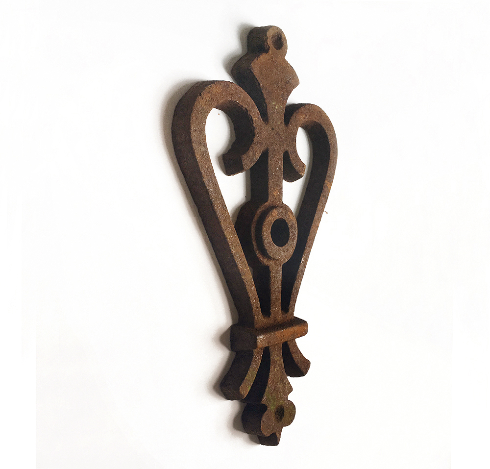 Maueranker Pfettenanker Gusseisen Edelrost Dekoration Antik-Stil 31cm