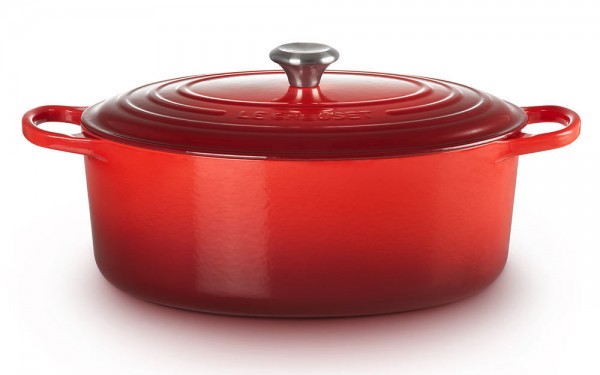 Le Creuset Bräter Signature Oval Gusseisen Kirschrot 35cm