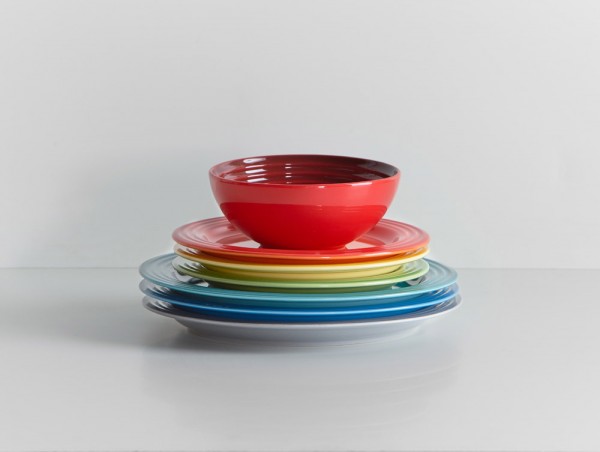 Le Creuset Frühstücksteller Steinzeug Kirschrot 22cm