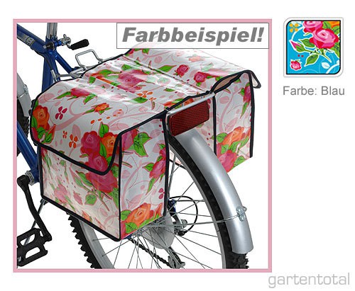 Tolle Bunte Fahrradtasche Doppelt Blumenmuster Blau Tolle Bunte Fahrradtasche Doppelt Blumenmuster Blau
