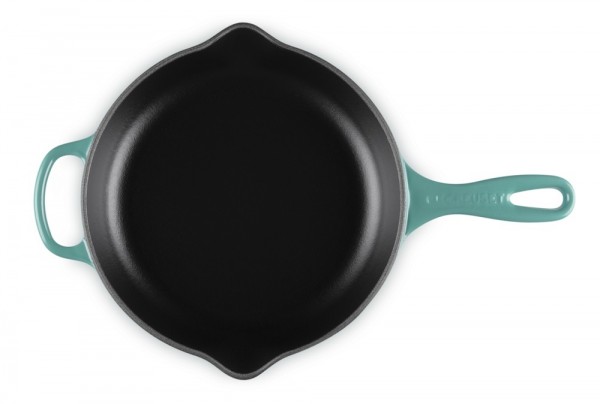 Le Creuset Brat- und Servierpfanne Gusseisen Bleu Riviera Blau 23cm