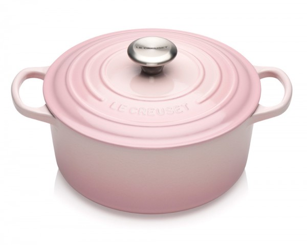 Le Creuset Bräter Signature Rund Gusseisen Shell Pink 24cm