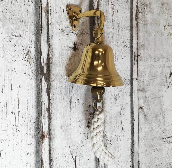 Schiffsglocke Nostalgie Messing Glocke Maritim Türglocke 9 cm