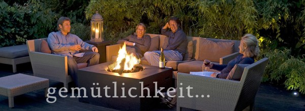 Happy Cocooning Feuertisch rechteckig schwarz 800 x 600 x 400 mm
