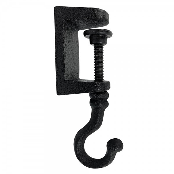 Klemmhaken Befestigungshaken Schraubzwinge Haken Gusseisen Schwarz Antik-Stil