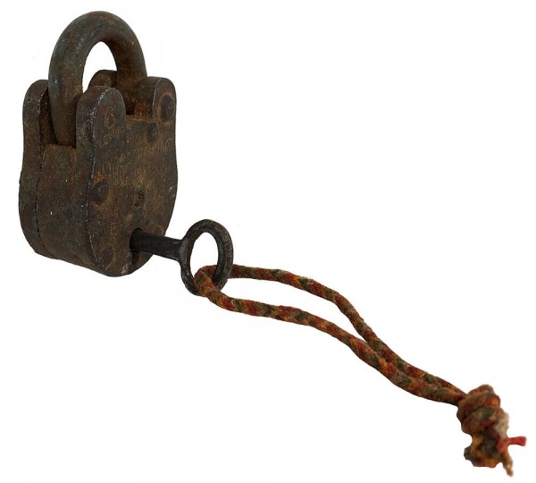 Deko Vorhängeschloss Vintage Rostig Schloss mit Schlüssel Gusseisen Antik-Stil