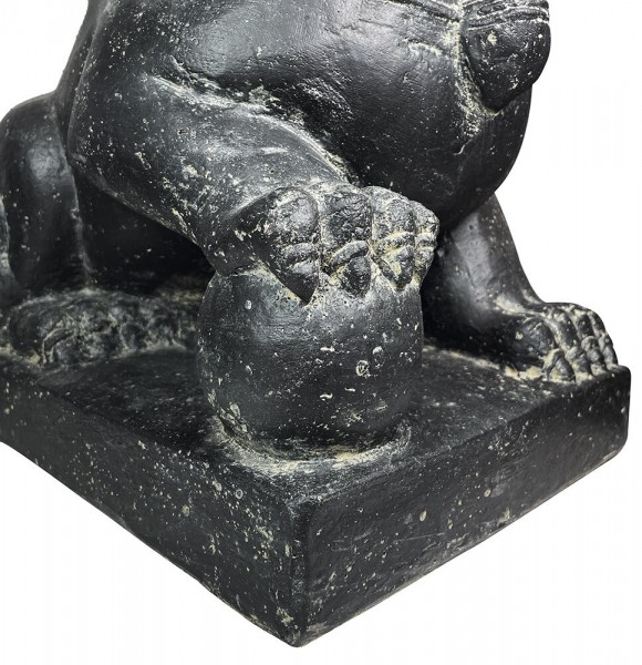 Chinesische Tempellöwen 2 Stück Wächterlöwen Statue Fu Hunde Steinlöwe Steinguss 40cm