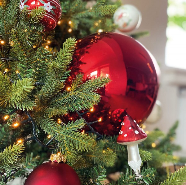 Große Christbaumkugel Rot Gänzend XXL Weihnachtskugel Bruchfest Wetterfest 25cm