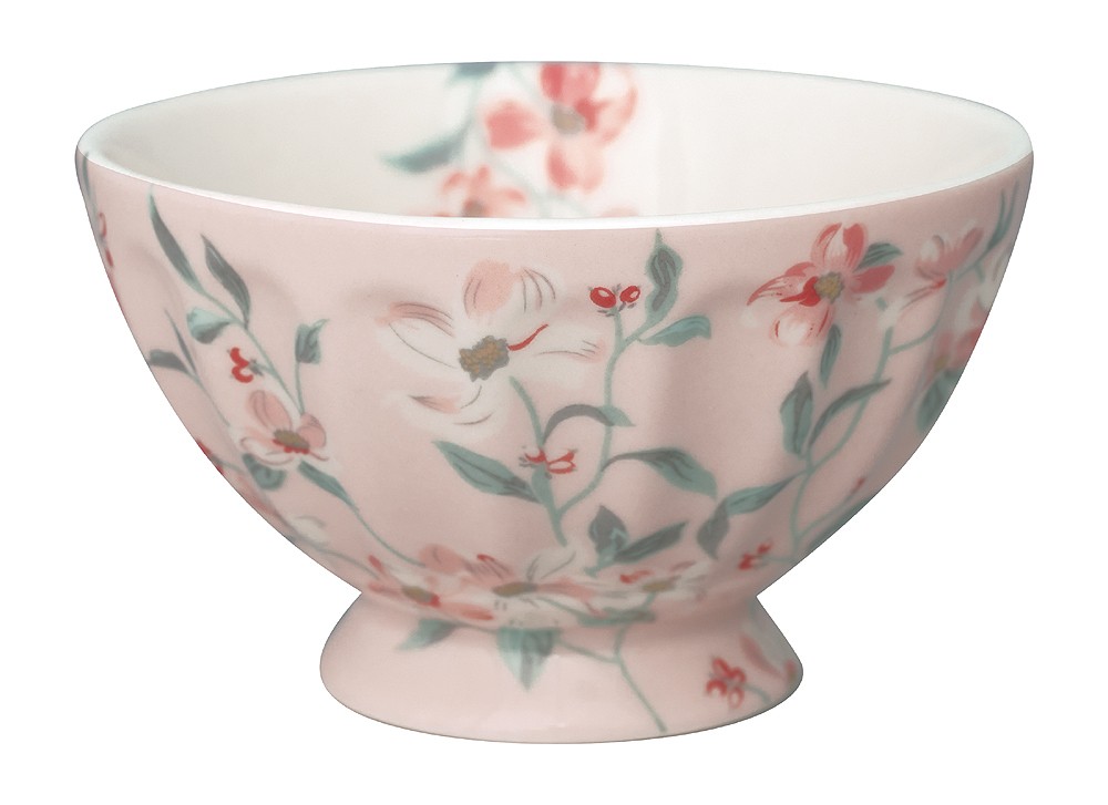 Greengate French Bowl Medium Jolie Pale Pink Schüssel Rosa Steingut