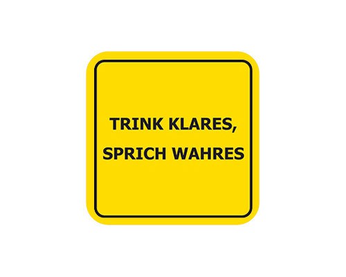 Verbotene Bierdeckel "Trink Klares, sprich Wahres" 15 Stück Verbotene Bierdeckel "Trink Klares, sprich Wahres" 15 Stück