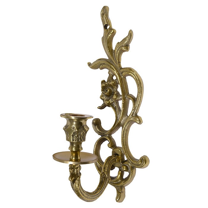 Nostalgischer Wandkerzenhalter Messing Jugendstil Antik-Stil Nostalgischer Wandkerzenhalter Messing Jugendstil Antik-Stil