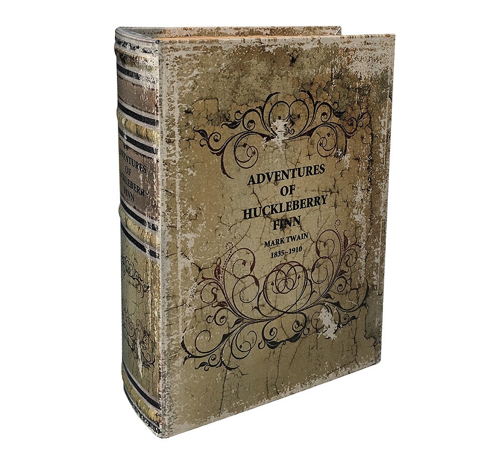 Hohles Buch Geheimfach Huckleberry Finn Buchversteck Antik-Stil 33cm