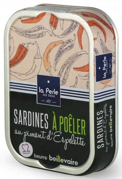 La Perle des Dieux Sardinen zum Braten mit Piment d’Espelette - Dose 115 g