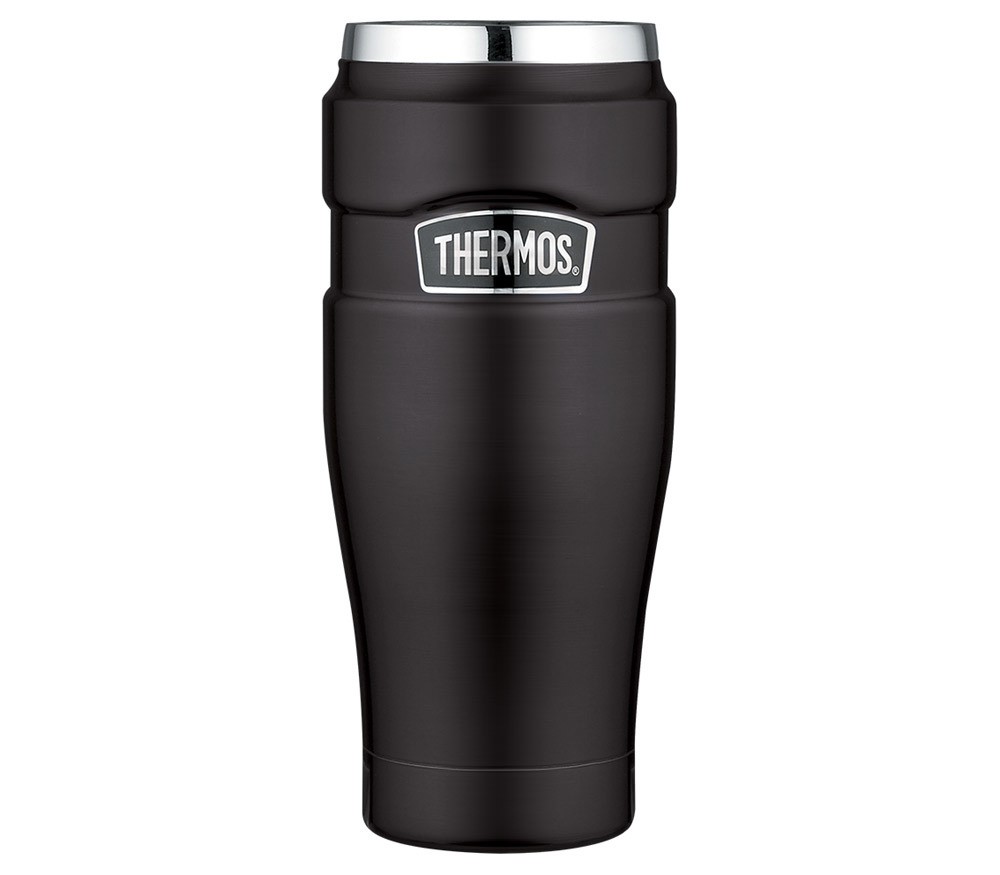 Thermos Isolierbecher Stainless King Edelstahl Schwarz 0,47l