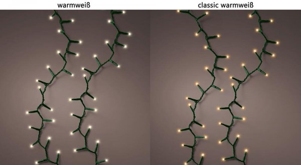 1-2 GLOW Lichterkette Weihnachtsbaum 180cm Warmweiß 540 LED Timer Schnellmontage