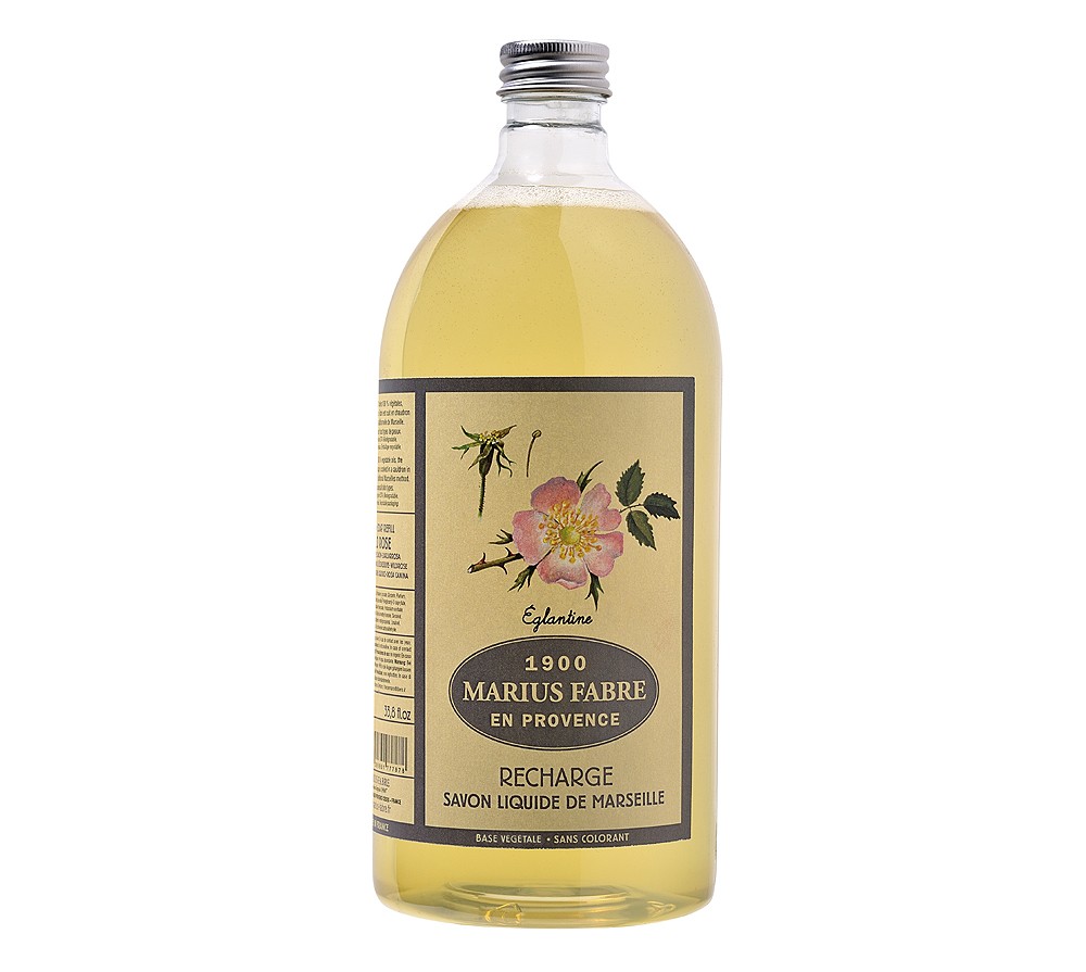 Marius Fabre Flüssigseife Heckenrose (parfumé à l'Eglantine) Bio-Olivenöl 1L